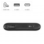 Hama SLIM 5HD, powerbanka, 5000 mAh, 1 A, výstup: USB-A, čierna Hama SLIM 5HD, powerbanka, 5000 mAh, 1 A, výstup: USB-A, čierna