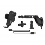 FC10 Motion Car Mobile Phone Charger, 10 W, Wireless, QI Charge, black
