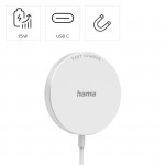 Hama bezdrôtová nabíjačka MagCharge FC15, Qi 15 W, MagSafe uchytenie