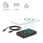 Hama MagPower5, bezdrôtová powerbanka, 5000 mAh, kompatibilná s MagSafe Hama MagPower5, bezdrôtová powerbanka, 5000 mAh, kompatibilná s MagSafe