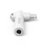 Adaptér Aux Lightning – 3,5 mm jack konektor, 90° uhlový konektor, biely Adaptér Aux Lightning – 3,5 mm jack konektor, 90° uhlový konektor, biely