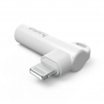 Adaptér Aux Lightning – 3,5 mm jack konektor, 90° uhlový konektor, biely Adaptér Aux Lightning – 3,5 mm jack konektor, 90° uhlový konektor, biely
