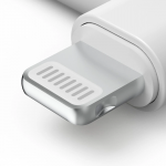 Adaptér Aux Lightning – 3,5 mm jack konektor, 90° uhlový konektor, biely Adaptér Aux Lightning – 3,5 mm jack konektor, 90° uhlový konektor, biely