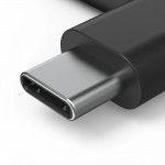 Aux-adaptér USB-C – 3,5 mm jack zásuvka, 90° uhlový konektor, čierny