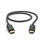 Nabíjací kábel, USB-C - USB-C, 0,5 m, čierny