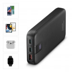 Powerbanka PD 20, 20000 mAh, 2x USB‑C + USB‑A, LED, PD, Qualcomm Powerbanka PD 20, 20000 mAh, 2x USB‑C + USB‑A, LED, PD, Qualcomm