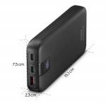 Powerbanka PD 20, 20000 mAh, 2x USB‑C + USB‑A, LED, PD, Qualcomm Powerbanka PD 20, 20000 mAh, 2x USB‑C + USB‑A, LED, PD, Qualcomm