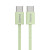 Nabíjací kábel Fabric, USB-C - USB-C, 1 m, nylon, zelený