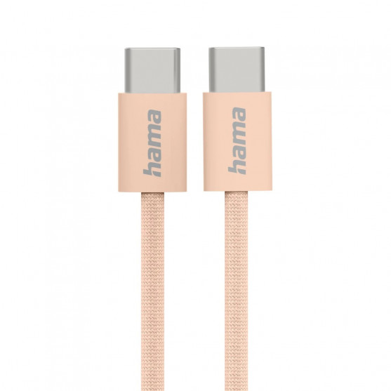 Nabíjací kábel Fabric, USB-C - USB-C, 1 m, nylon, oranžový Nabíjací kábel Fabric, USB-C - USB-C, 1 m, nylon, oranžový