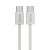Nabíjací kábel Fabric, USB-C - USB-C, 1 m, nylon, béžová
