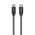 Nabíjací kábel Fabric, USB-C - USB-C, 100W, 1,5 m, nylon, čierny