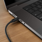 Nabíjací kábel Fabric, USB-C - USB-C, 100W, 1,5 m, nylon, čierny