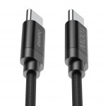 Nabíjací kábel Fabric, USB-C - USB-C, 100W, 3 m, nylon, čierny Nabíjací kábel Fabric, USB-C - USB-C, 100W, 3 m, nylon, čierny