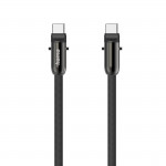 Kábel USB-C a remienok na telefón, 2v1 riešenie, 1,2 m, čierna