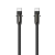 Kábel USB-C a remienok na telefón, 2v1 riešenie, 1,2 m, čierna