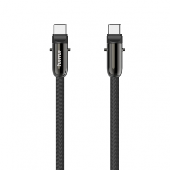 Kábel USB-C a remienok na telefón, 2v1 riešenie, 1,2 m, čierna