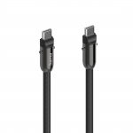 Kábel USB-C a remienok na telefón, 2v1 riešenie, 1,2 m, čierna