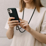 Kábel USB-C a remienok na telefón, 2v1 riešenie, 1,2 m, čierna Kábel USB-C a remienok na telefón, 2v1 riešenie, 1,2 m, čierna