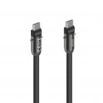 Kábel USB-C a remienok na telefón, 2v1 riešenie, 1,2 m, čierna