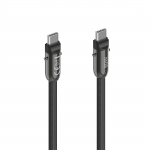 Kábel USB-C a remienok na telefón, 2v1 riešenie, 1,2 m, čierna