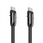 Kábel USB-C a remienok na telefón, 2v1 riešenie, 1,2 m, čierna