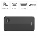 Power Pack, 20000mAh, 3 výstupy: 2x USB-C, 1x USB-A, čierny