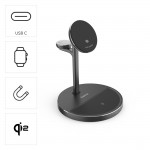 Bezdrôtová nabíjačka s držiakom 3v1, Qi2 15 W, USB-C adaptér 45 W Bezdrôtová nabíjačka s držiakom 3v1, Qi2 15 W, USB-C adaptér 45 W