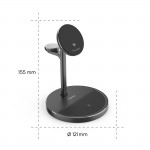 Bezdrôtová nabíjačka s držiakom 3v1, Qi2 15 W, USB-C adaptér 45 W Bezdrôtová nabíjačka s držiakom 3v1, Qi2 15 W, USB-C adaptér 45 W