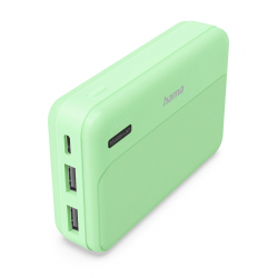Pocket 10, powerbanka 10000 mAh, 2,1 A, výstup: 2x USB-A, zelená