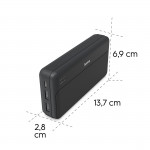Pocket 20, powerbanka 20000 mAh, 2,1 A, výstup: 2x USB-A, čierna