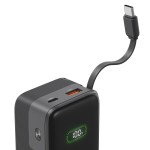 Roll Up powerbanka, 10000 mAh, 20 W, 1x USB-C, 1x USB-A, navíjací kábel