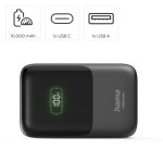 Roll Up powerbanka, 10000 mAh, 20 W, 1x USB-C, 1x USB-A, navíjací kábel
