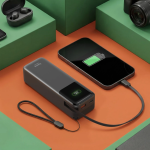 Roll Up powerbanka, 20000 mAh, 45 W, 1x USB-C, 1x USB-A, navíjací kábel