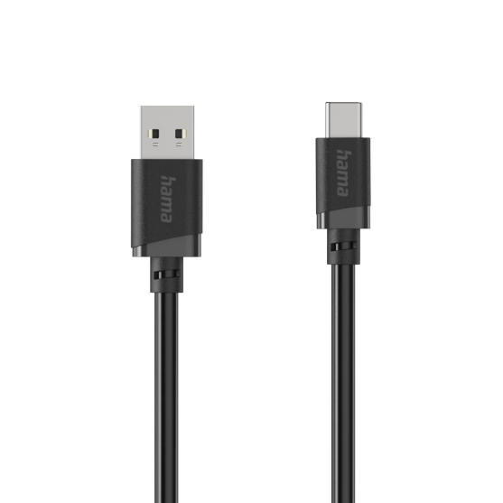 Charging Cable, USB-A - USB-C, 1 m, black