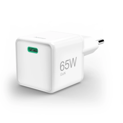Fast Charger, GaN, USB-C, Super-Mini Charger, PD, 65 W, white