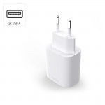 Hama USB nabíjačka, 2x USB-A, 12 W/2,4 A, 20 ks v displeji (cena za ks) Hama USB nabíjačka, 2x USB-A, 12 W/2,4 A, 20 ks v displeji (cena za ks)