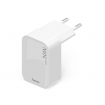 Rýchlonabíjačka, GaN, 1x USB-C, skladací mini nabíjač, PD, 30 W, biela
