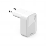 Rýchlonabíjačka, GaN, 1x USB-C, skladací mini nabíjač, PD, 30 W, biela