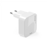 Rýchlonabíjačka, GaN, 2x USB-C, skladací mini nabíjač, PD, 40 W, biela