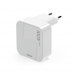 Rýchlonabíjačka, GaN, 2x USB-C, skladací mini nabíjač, PD, 40 W, biela