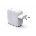 Rýchlonabíjačka, GaN, 2x USB-C, vysúvateľný nabíjací kábel, PD, 30 W, biela