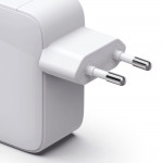 Rýchlonabíjačka, GaN, 2x USB-C, vysúvateľný nabíjací kábel, PD, 30 W, biela