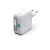 Fast Charger, GaN, 2x USB-C, Extendable Charging Cable, PD, 65 W, white