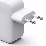 Fast Charger, GaN, 2x USB-C, Extendable Charging Cable, PD, 65 W, white