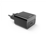 Rýchla USB nabíjačka USB-C PD 20 W, čierna Rýchla USB nabíjačka USB-C PD 20 W, čierna