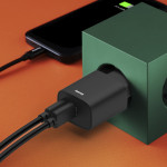 Rýchla USB nabíjačka USB-C, USB-A, PD/QC 30 W, čierna Rýchla USB nabíjačka USB-C, USB-A, PD/QC 30 W, čierna
