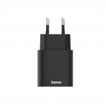 Rýchla USB nabíjačka USB-C, USB-A, PD/QC 30 W, čierna Rýchla USB nabíjačka USB-C, USB-A, PD/QC 30 W, čierna