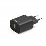 Rýchla USB nabíjačka USB-C, USB-A, PD/QC 30 W, čierna Rýchla USB nabíjačka USB-C, USB-A, PD/QC 30 W, čierna