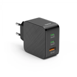 Rýchla USB nabíjačka 2x USB-C, USB-A, PD/QC 65 W, čierna Rýchla USB nabíjačka 2x USB-C, USB-A, PD/QC 65 W, čierna
