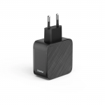 Rýchla USB nabíjačka 2x USB-C, USB-A, PD/QC 65 W, čierna Rýchla USB nabíjačka 2x USB-C, USB-A, PD/QC 65 W, čierna